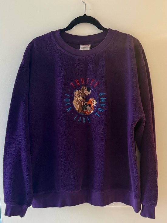 Walt Disney Tops - Vintage Disney Lady & The Tramp Fleece Embroidered Crewneck Sweatshirt 90s Jock